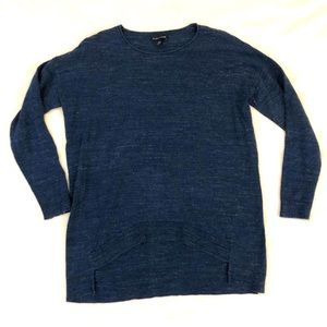 Eileen Fisher, Organic Cotton, Dark Blue, High-Low Hem Sweater size Small